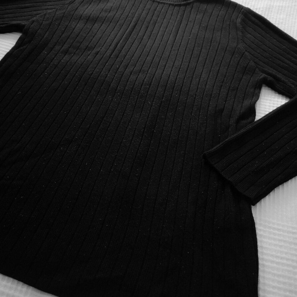 Calvin Klein Rib Turtleneck Pullover Sweater Black M - Picture 4 of 4